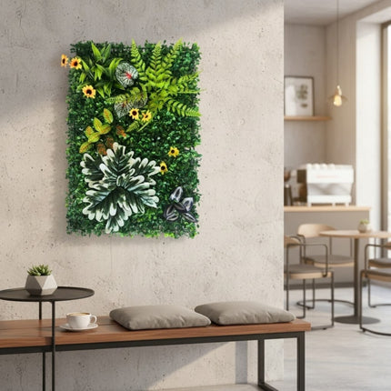 Follaje Artificial 4 Piezas Plantas Decorativas Sintéticas Verde JCC-004