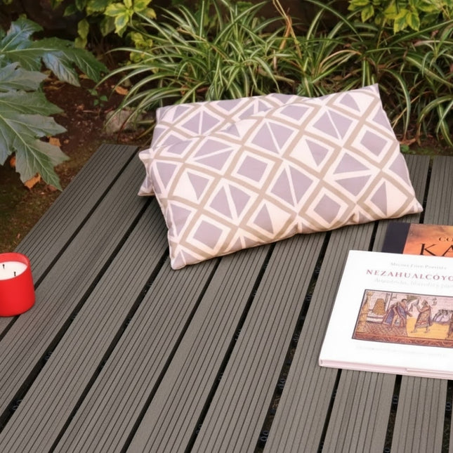 Piso Deck Exterior WPC 60x30 cm Pack 10 | Losetas Modulares Tipo Madera para Jardín y Terraza