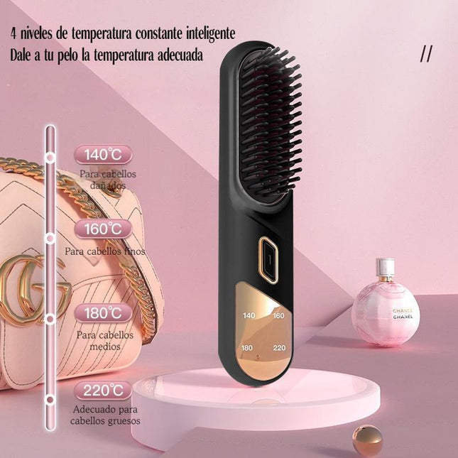 Alisador Portátil en Forma de Peine con Carga USB – Ideal para Viaje