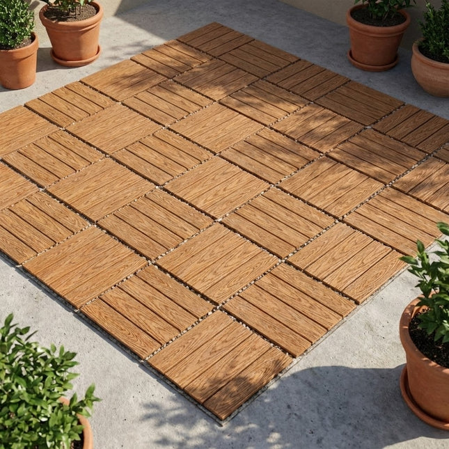 Piso Deck 30x30 cm – Paquete con 10 piezas HW-004