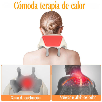 Masajeador Shiatsu Portátil para Cuello, Hombros y Espalda