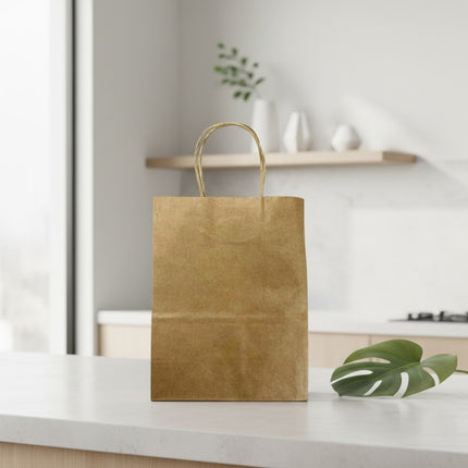 🔥 Pack de 10 Bolsas de Papel Kraft Color Café – Resistentes, Ecológicas y Elegantes 🤎