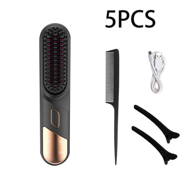 Alisador Portátil en Forma de Peine con Carga USB – Ideal para Viaje