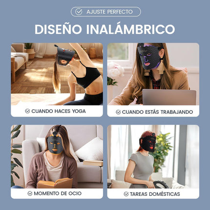 Máscara de Terapia de Luz 7 Colores para Hidratación y Reafirmación