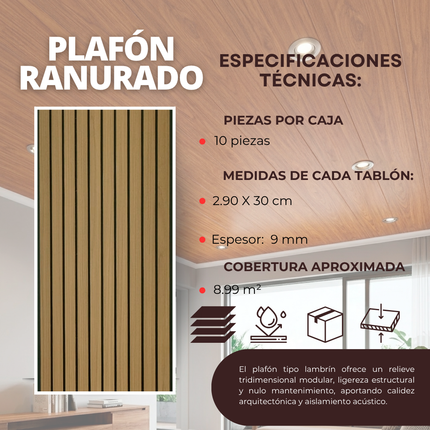 Cielo Raso (Plafón) de PVC B3M022