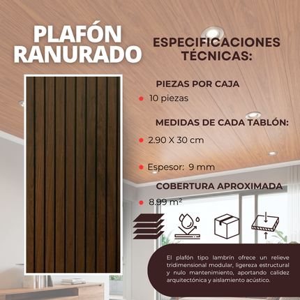 Cielo Raso (Plafón) de PVC B3M036