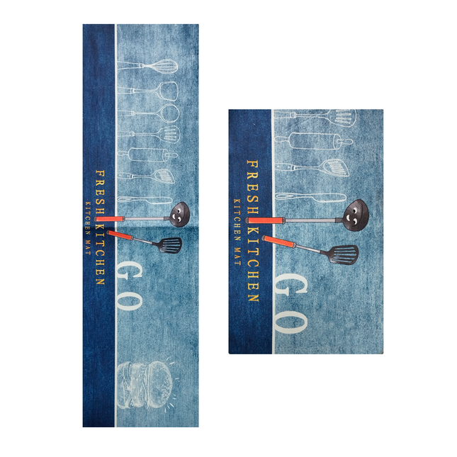 Juego De Alfombras Para Cocina 2 Piezas Antideslizantes Modelo 016