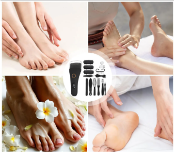 Quita Callos Eléctrico para Pies con 3 Rodillos y 3 Velocidades