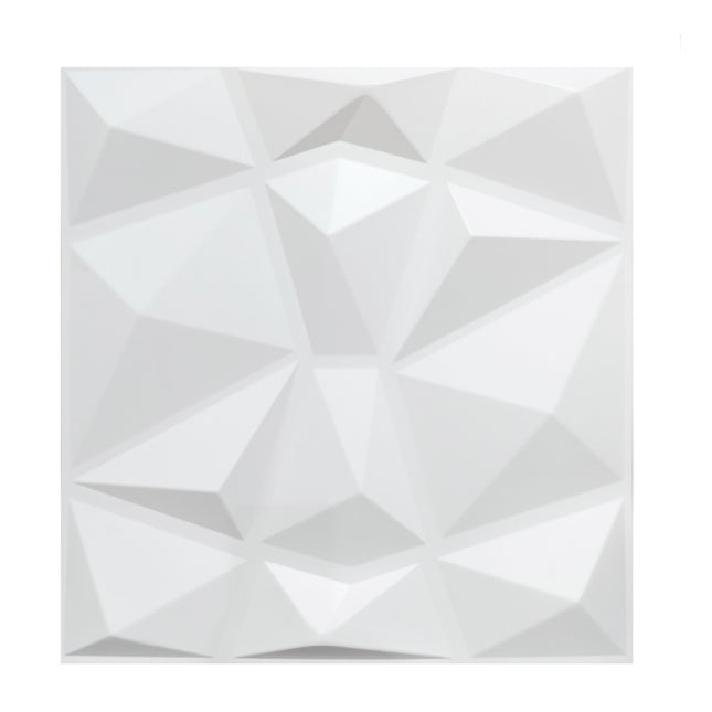 Panel Pvc 3d Decorativo 50x50cm Blanco