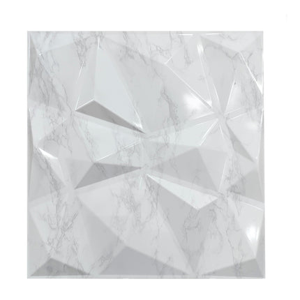 Panel Pvc 3d Decorativo 50x50cm Blanco Marmol