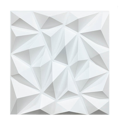 Panel Pvc 3d Decorativo 50x50cm Blanco D099