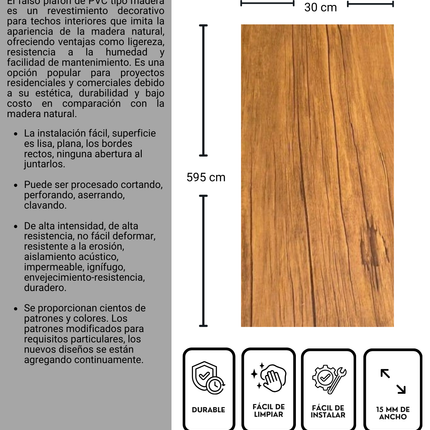 4️⃣ 🏠🔝 El Toque Perfecto para tu Cielo Raso – Panel PVC HY-004 🌟