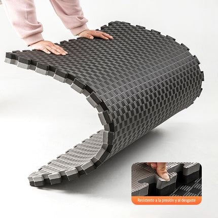 Piso Tatami goma Eva 2.5cm Reversible Negro/Gris