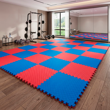 Piso Tatami goma Eva 2.5cm Reversible Rojo/Azul