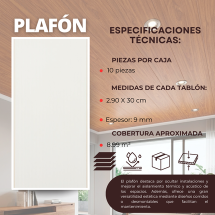 Cielo Raso (Plafón) de PVC B1Y017